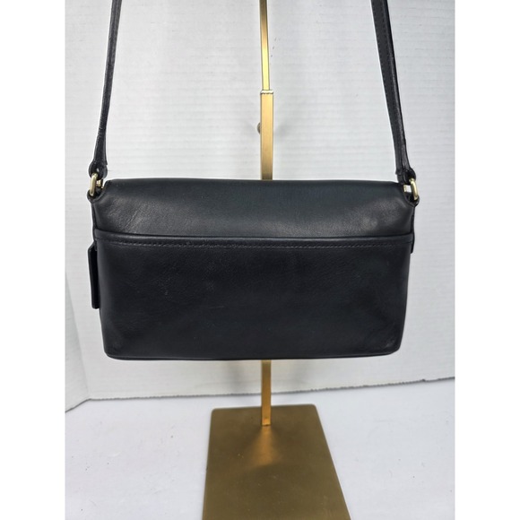 Vintage Coach Legacy West Demi Flap Shoulder Bag In Black Leather G33-9599 - Picture 2 of 7
